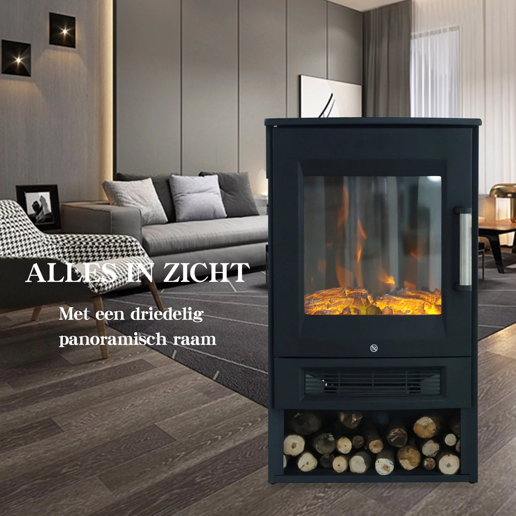 Vrijstaande sfeerhaard